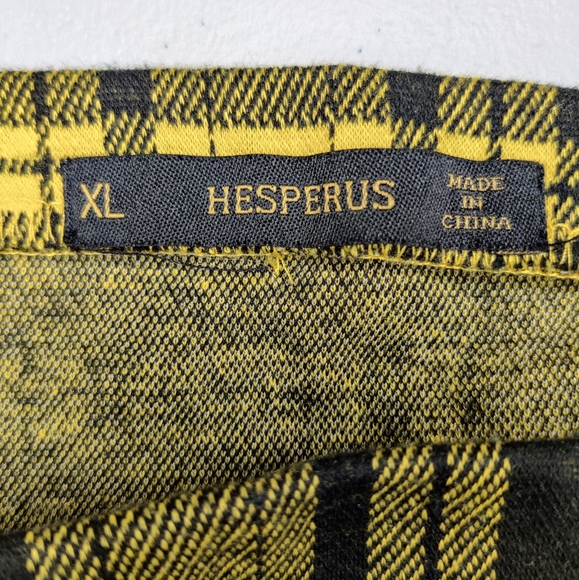 Hesperus yellow and black plaid miniskirt size XL - Picture 3 of 3